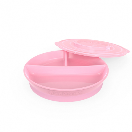 PLATO DIVIDIDO TWISTSHAKE DE APRENDIZAJE-ROSA 