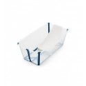 Bañera azul transparente FLEXI BATH STOKKE + soporte.