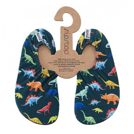 Calcetin de niño antideslizante de Slipstop en estampado dino
