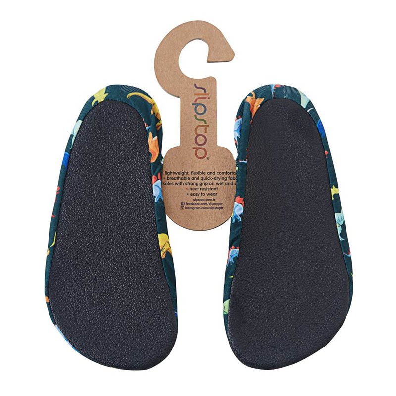 Calcetin de niño antideslizante de Slipstop en estampado dino