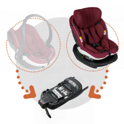 besafe Silla coche izi modular x1 i size con base isofix x1 en el color burgundy melange