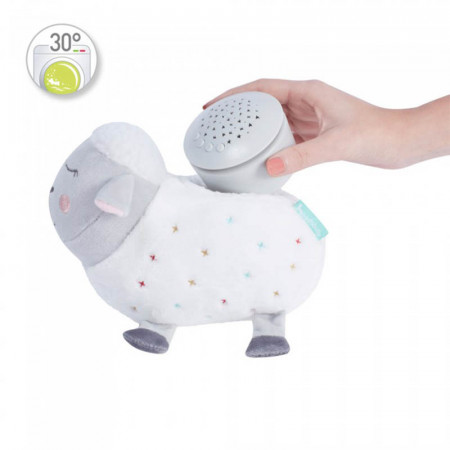 Babymoov Peluche Musical de Badabulle. Portapilas extraíble para poder lavar el peluche.