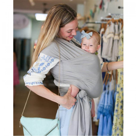 Boba wrap fular en el color light grey organic