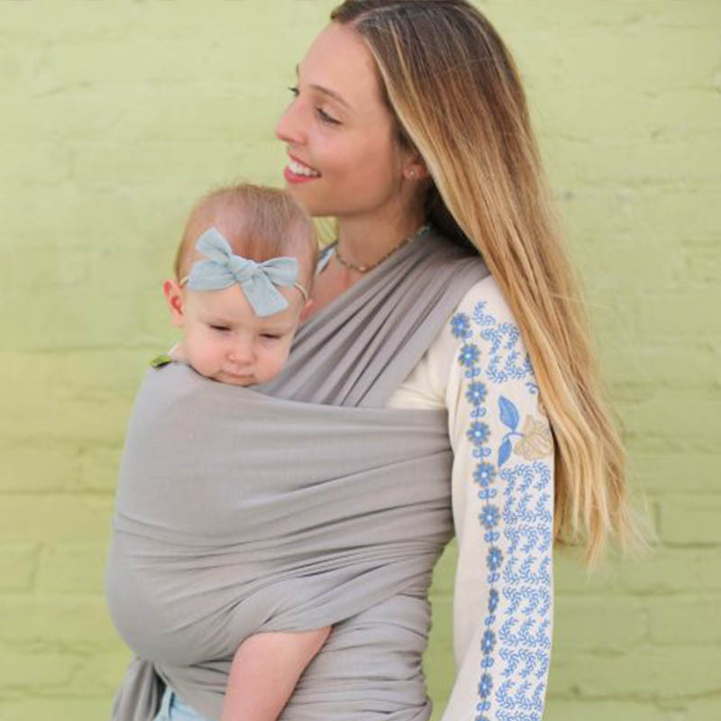 Boba wrap fular en el color light grey organic