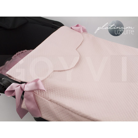 Saco para capazo con colcha PBP de Uzturre edición Platinum en color rosa