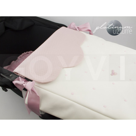 Saco para capazo con colcha PBP de Uzturre edición Platinum en color rosa