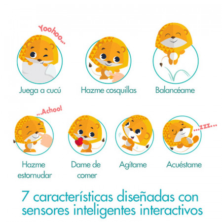 Leonardo el león, juguete interactivo wonder buddies de tiny love. 7 características.