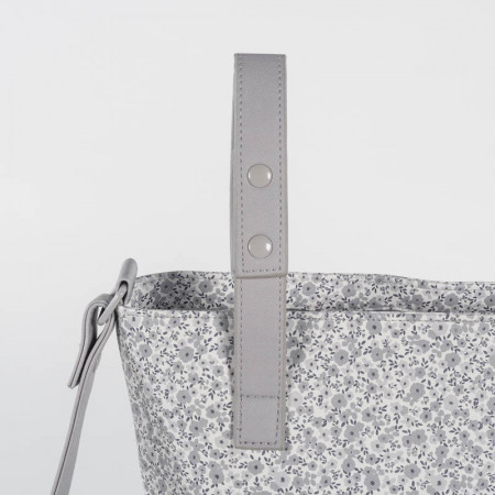 Bolsa panera flower mellow de pasito a pasito en el color gris