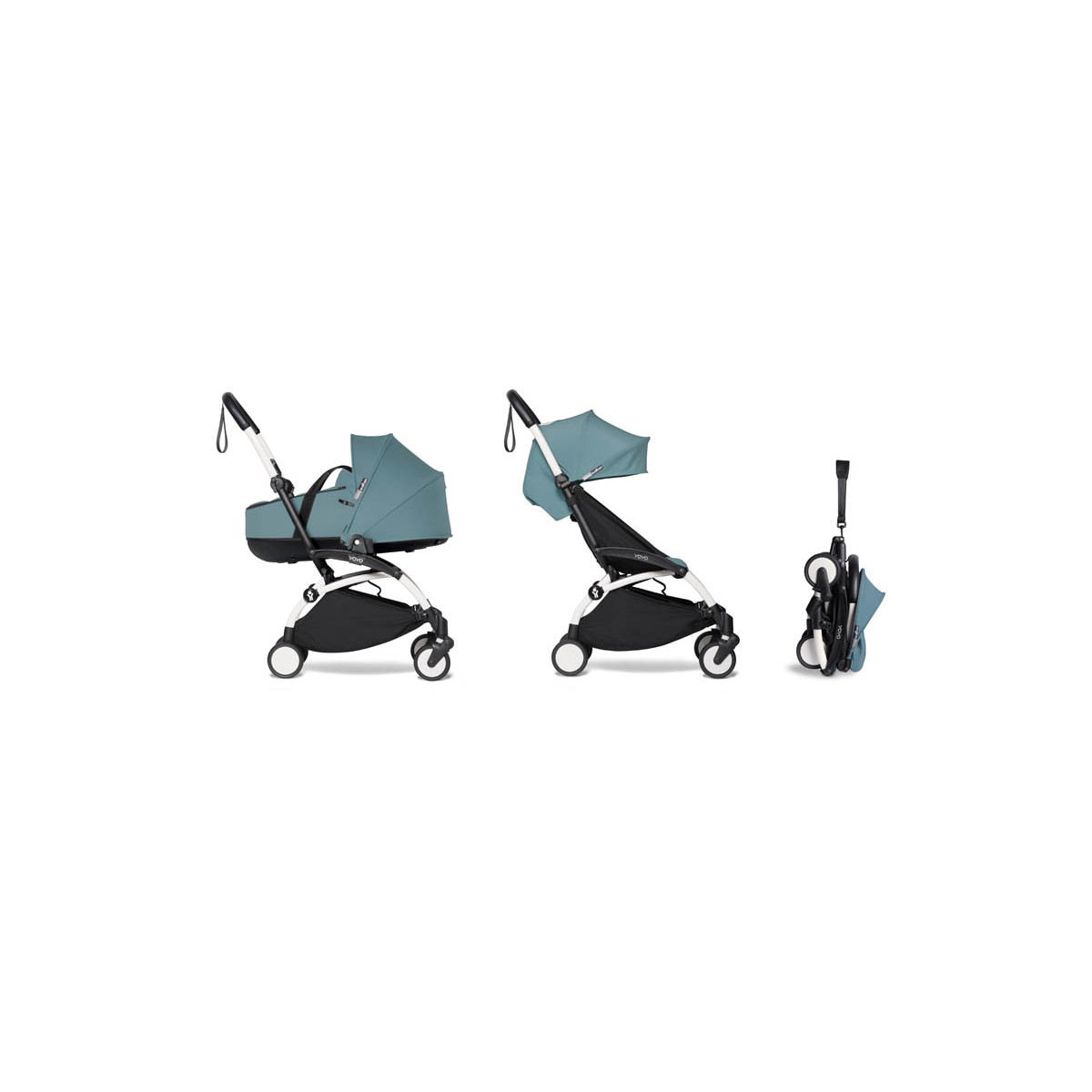 pack completo babyzen color aqua chasis blanco