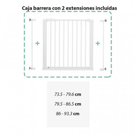 Babydan barrera puerta de seguridad Asta