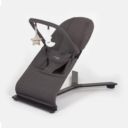 hamaca ergonomica para bebes flex bouncer de mast en el color dark grey