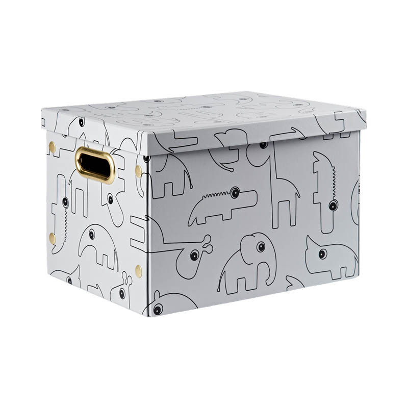 caja de almacenaje de done by deer en color grey