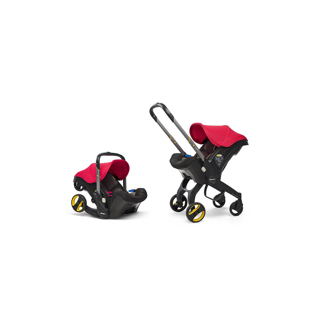 silla de coche convertible doona de simple parenting en el color flame red