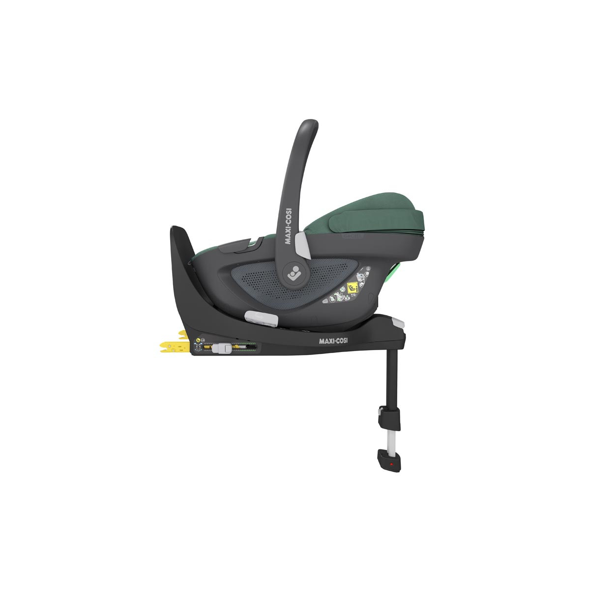 silla de coche pebble 360 de maxi cosi en el color essential green