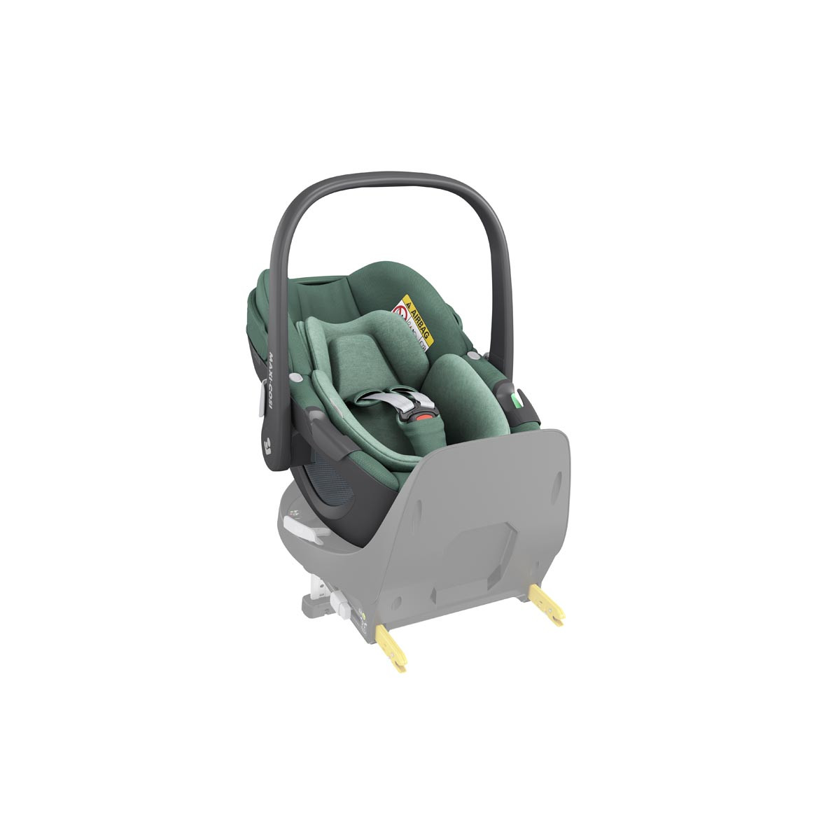 silla de coche pebble 360 de maxi cosi en el color essential green