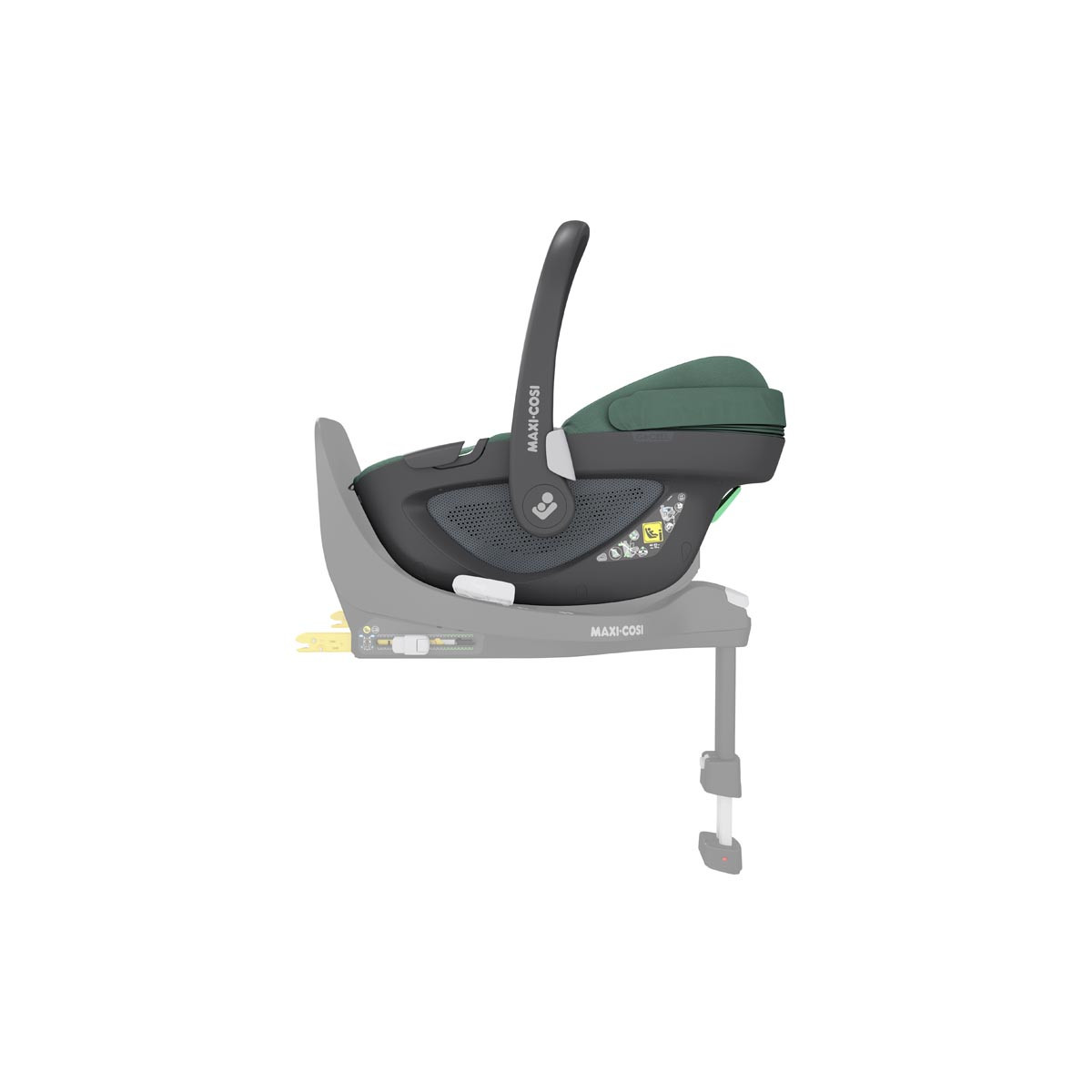 silla de coche pebble 360 de maxi cosi en el color essential green