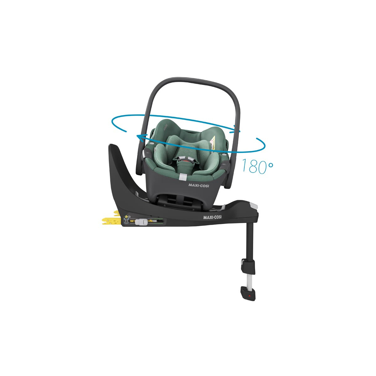 silla de coche pebble 360 de maxi cosi en el color essential green