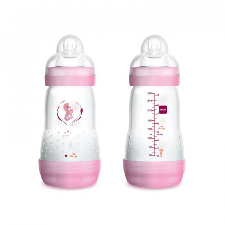 biberon anti colicos de 260 ml de mam en color rose quartz