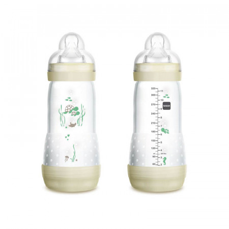 biberon anti colicos easy start de 320 ml de mam en color ivory
