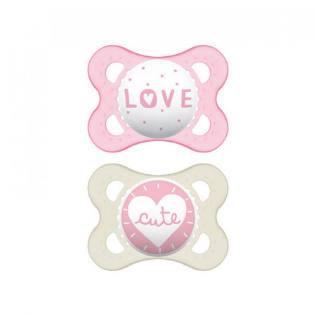 chupete original 0+ de mam en el color quartz rose e ivory
