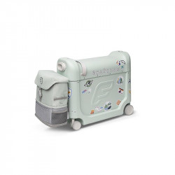 pack de jetkids mochila y jetkids bedbox de stokke en el color green aurora