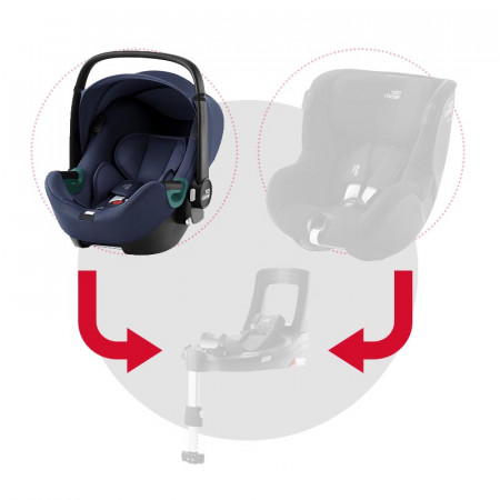 silla de coche baby-safe isense de britax romer en el color indigo blue