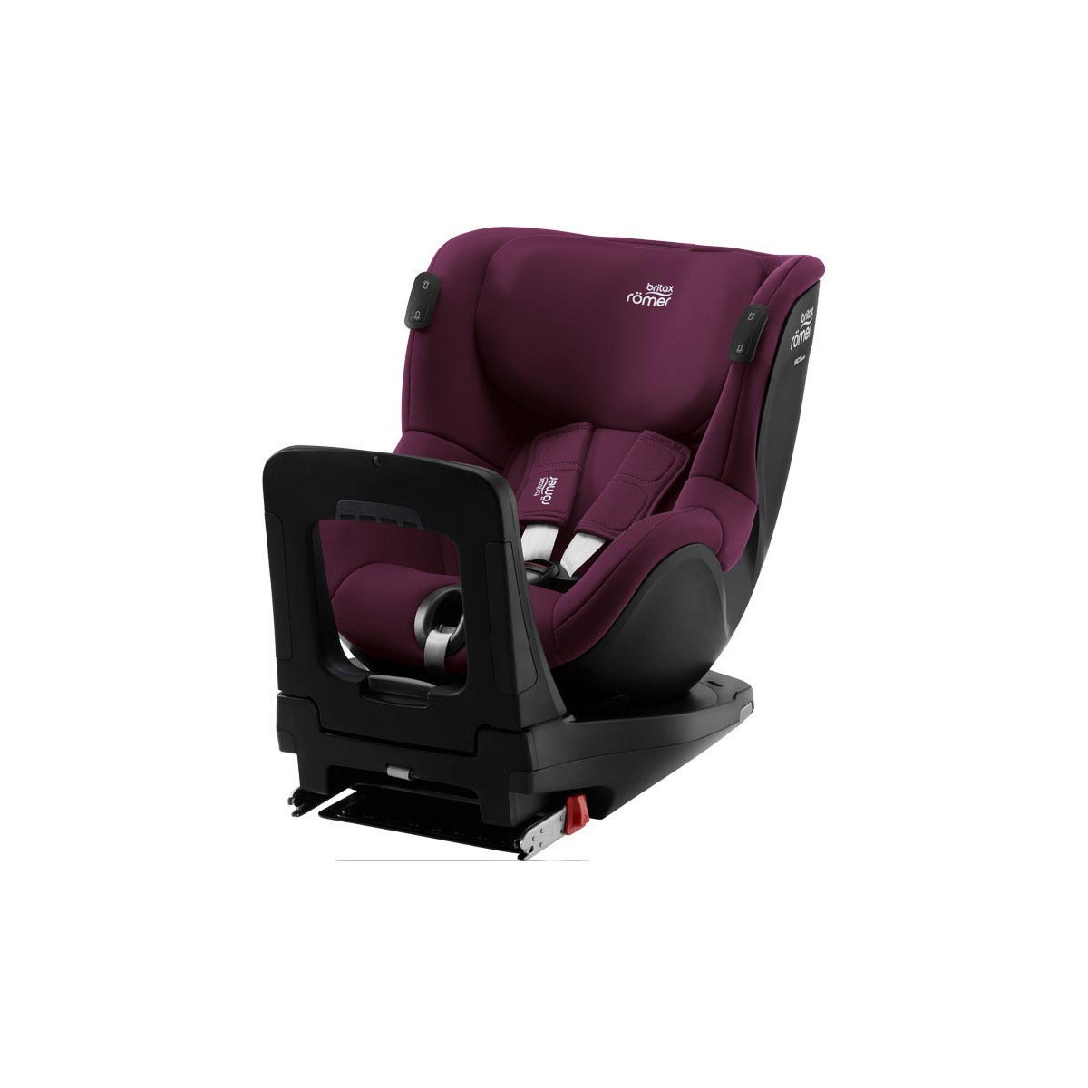 britax romer dualfix isense silla de coche y base flex isense en el color burgundy red