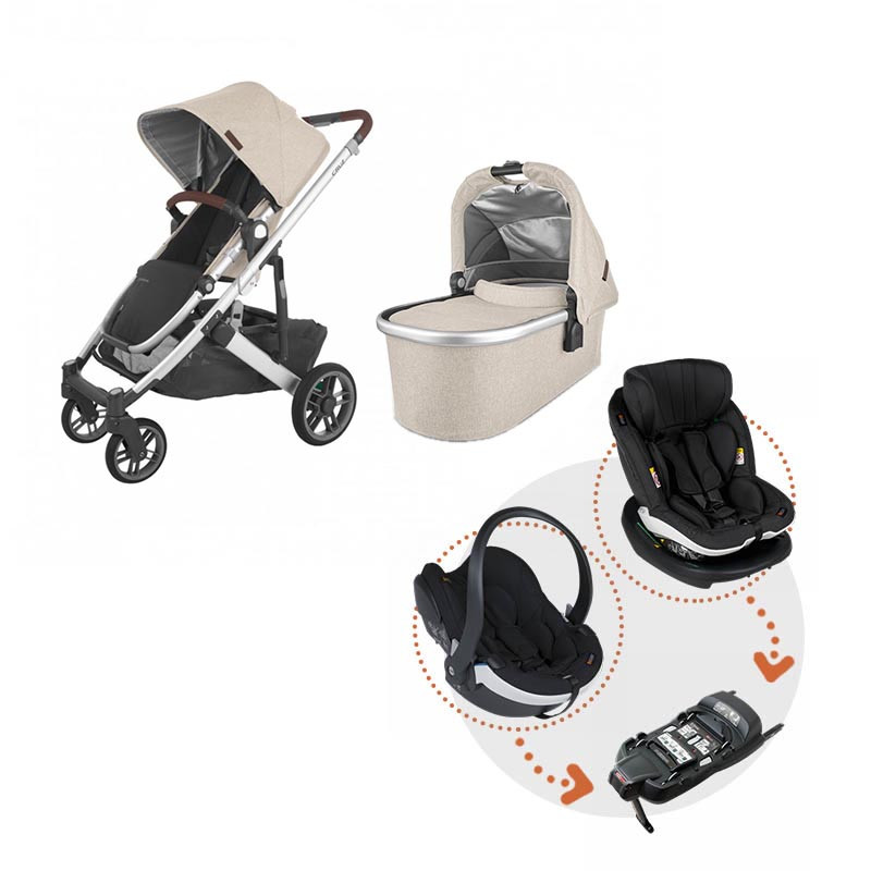 Uppababy Cruz V2 en color declan con sistema Modular de BeSafe