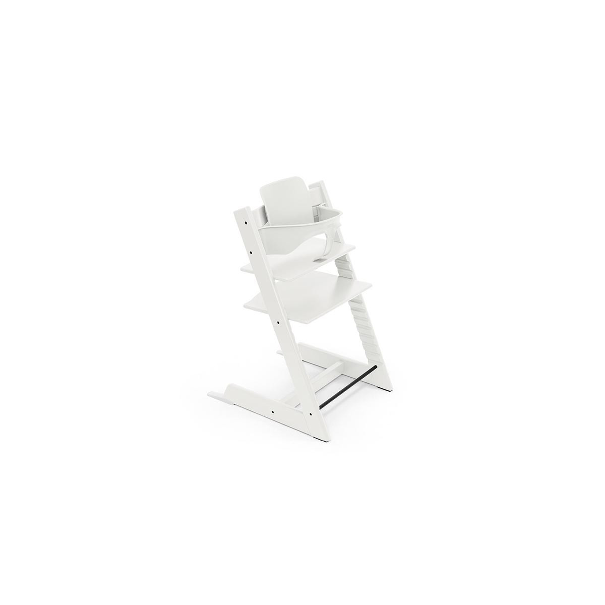 Trona Tripp Trapp de Stokke con baby set en color blanco.