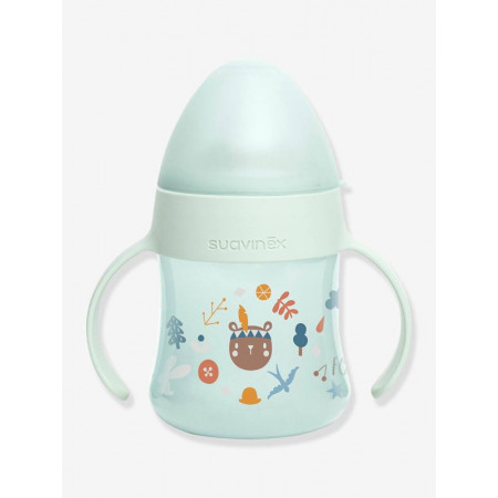biberon con asas first de suavinex en el color forest vert