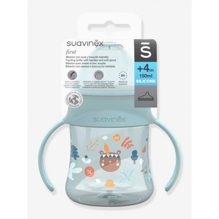 biberon con asas first de suavinex en el color forest vert