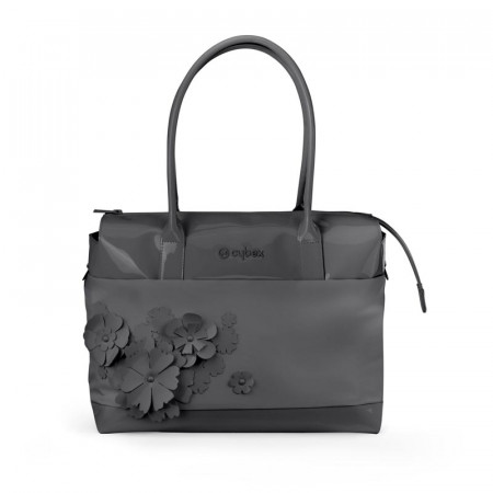 bolso cambiador de la colección simply flowers de cybex en el color dream grey