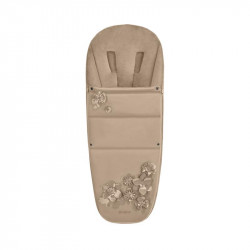 saco para silla de paseo de la colección simply flowers de cybex en el color nude beige
