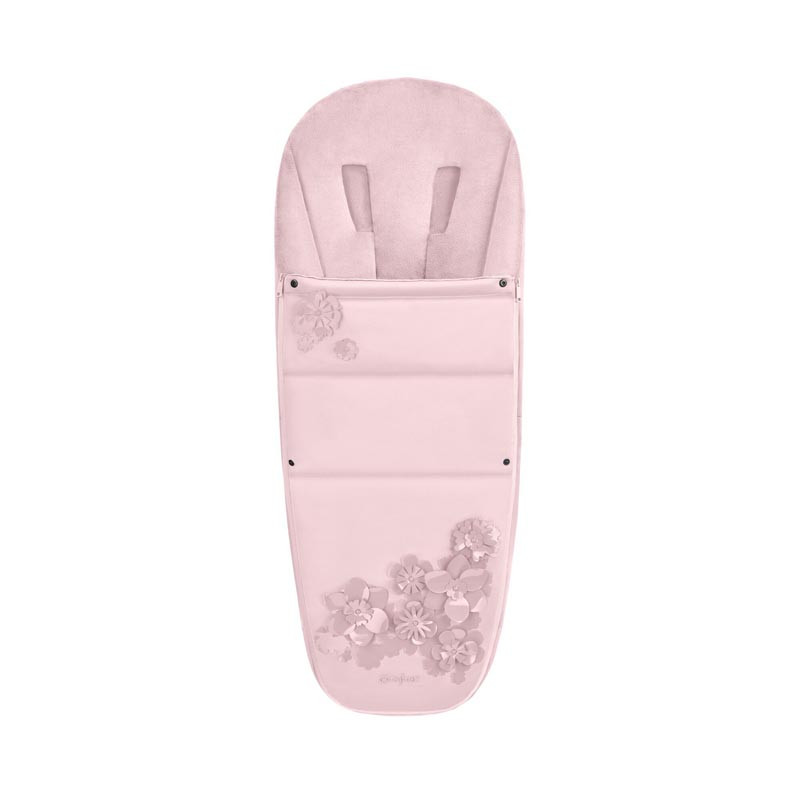 saco para silla de paseo de la colección simply flowers de cybex en el color pale blush