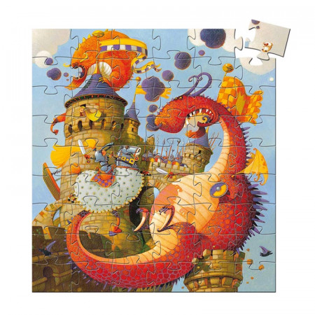 puzzle silueta vaillant y el dragon