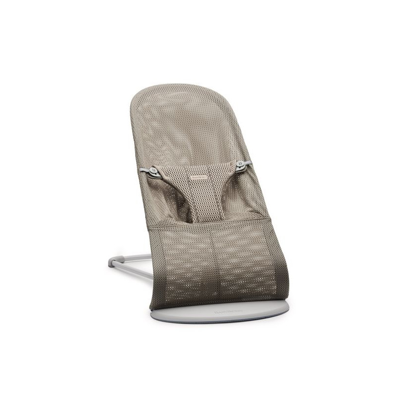 hamaca bliss mesh de babybjorn en color gris arena.