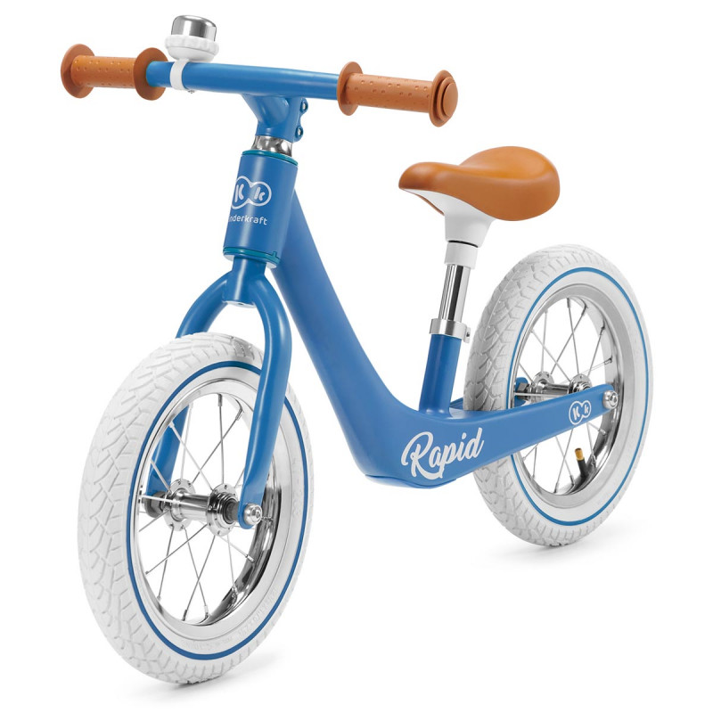 Bicicleta de equilibrio sin pedales, Kinderkraft Rapid, en color blue sapphire.