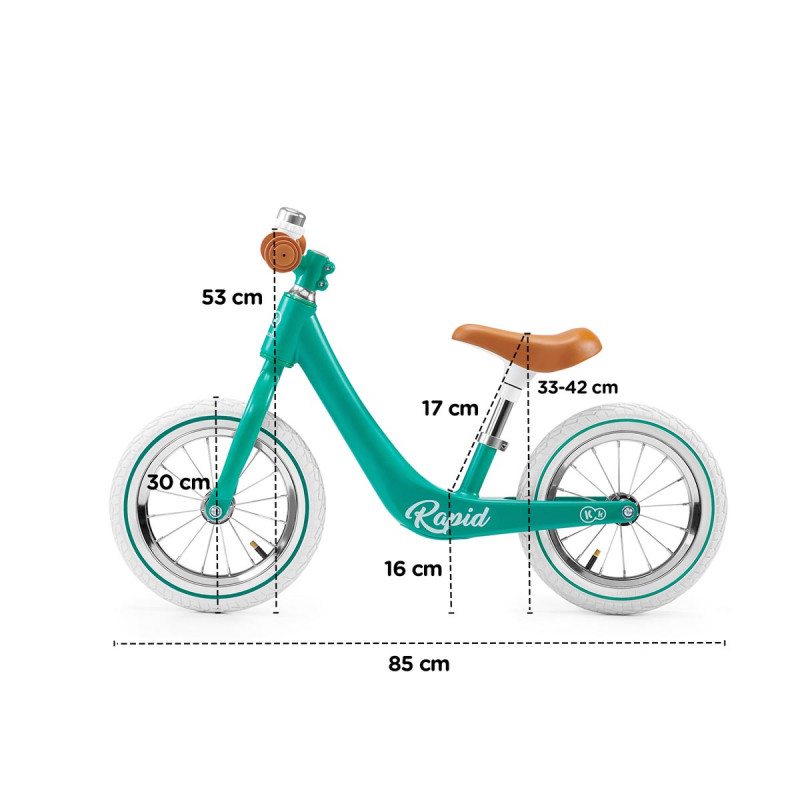 Bicicleta de equilibrio sin pedales, Kinderkraft Rapid. Para niños a partir de los 3 años.