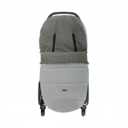 Saco silla universal en color gris, ideal para salir a pasear con tu bebé.