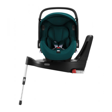 silla de coche baby-safe isense con base flex isense de britax romer en el color atlantic green
