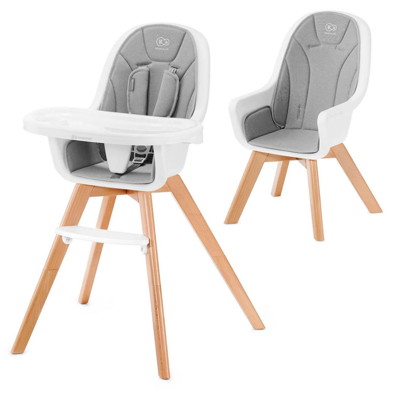 Trona Tixi 2 en 1 de Kinderkraft en color gris.