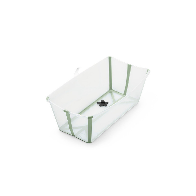 Bañera Flexi Bath verde transparente de Stokke.