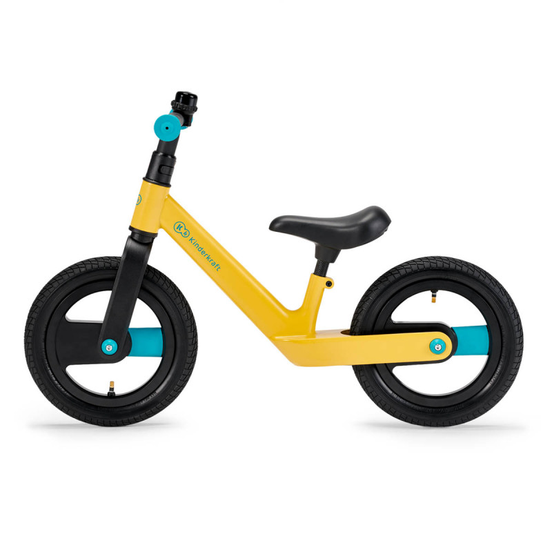 Kinderkraft goswift bicicleta de equilibrio está equipado con un asiento cómodo, suave y cubierto de piel ecológica.