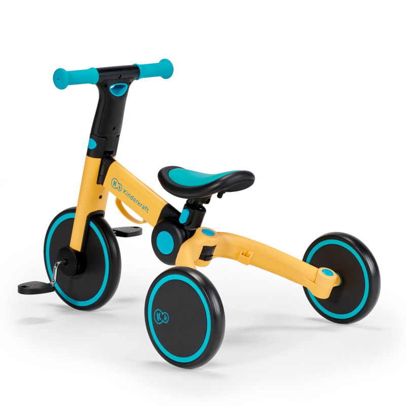 Triciclo 4TRIKE 3 en 1 de Kinderkraft, las ruedas están hechas de espuma antipinchazos resistentes a la abrasión.