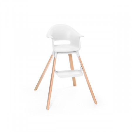 Trona Clikk de Stokke con un reposapiés ajustable en dos posiciones para una postura ergonómica y cómoda.