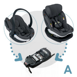 sistema izi modular a de besafe en el color anthra mesh