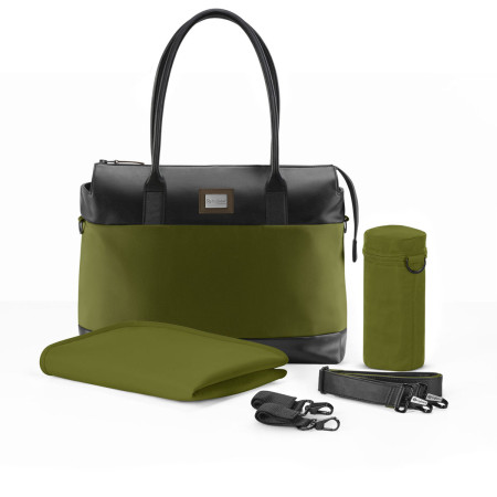 Bolso tote bag de Cybex incorpora un portabiberones aislante, un cambiador y un compartimento para guardar artículos mojados.