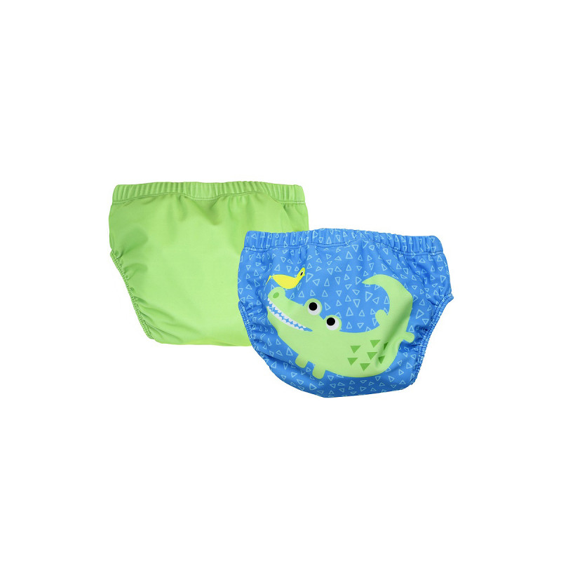 Pack de 2 bañadores pañal de Zoocchini en modelo cocodrilo.