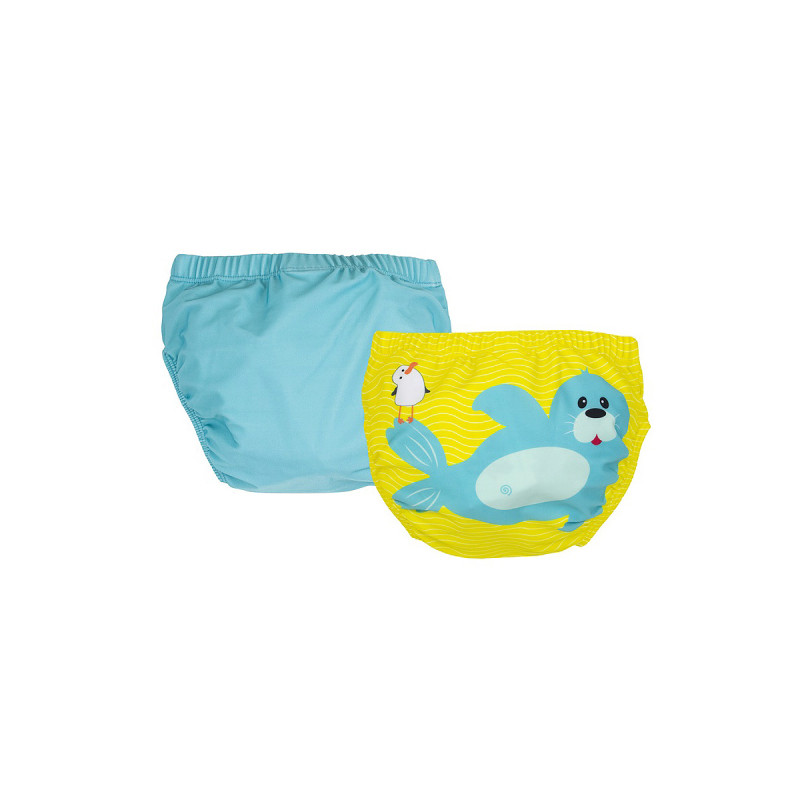 Pack de 2 bañadores pañal de Zoocchini en modelo foca.