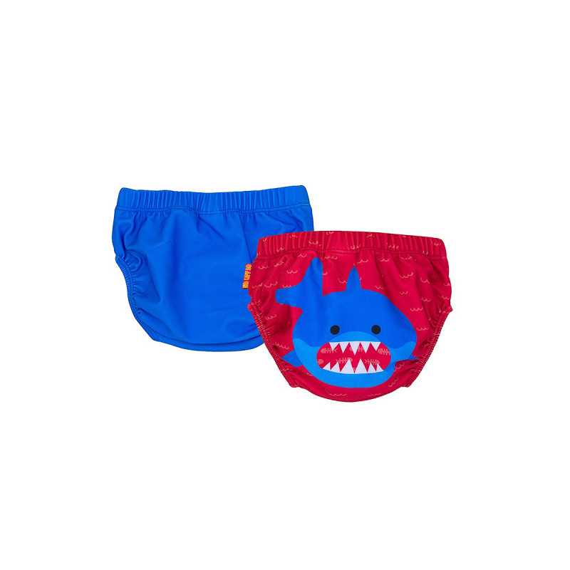 Pack de 2 bañadores pañal de Zoocchini en modelo tiburón azul.